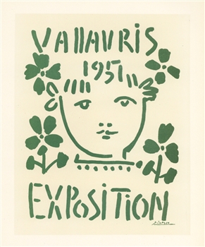 Pablo Picasso lithograph poster Mourlot Exposition Vallavris