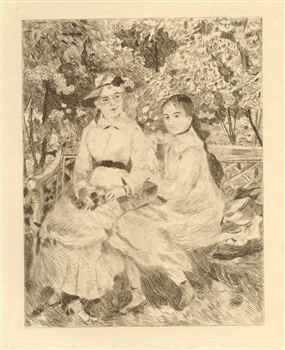 Pierre-Auguste Renoir etching, renoir impressionist art