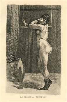 Felicien Rops engraving La Femme au Trapeze