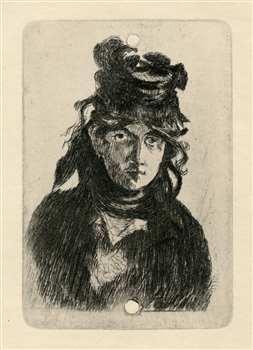 Edouard Manet etching "Berthe Morisot" 1910 edition