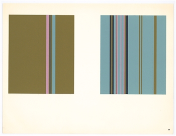 Josef Albers silkscreen Interaction of Color, 1963