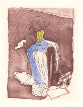 Jacques Villon original etching and aquatint "Self Portrait"