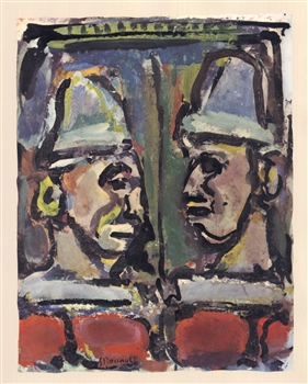 Georges Rouault lithograph "Les deux Anciens"