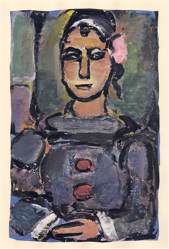 Georges Rouault lithograph "Pierrot noir"