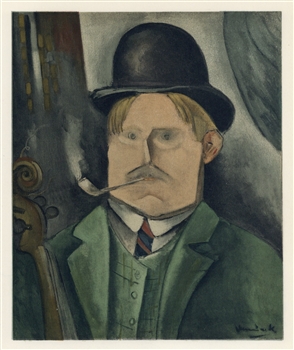 Maurice de Vlaminck lithograph "Self Portrait of the Artist"