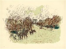Pierre Bonnard lithograph "Arc de Triomphe"