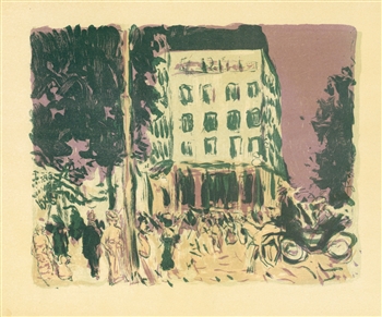 Pierre Bonnard lithograph "Les Boulevards"