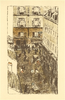 Pierre Bonnard lithograph "Coin de rue"