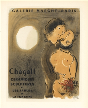 Chagall lithograph poster printed by Mourlot