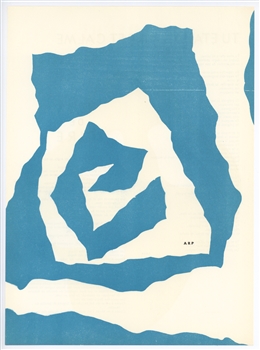 Jean Arp original woodcut for Derriere le Miroir