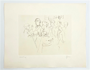 Jack Levine signed etching "The Wedding"