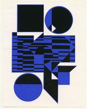 Victor Vasarely silkscreen Ob Hard Edge Art