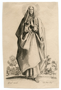 Jacques Callot "The Virgin Mary" etching