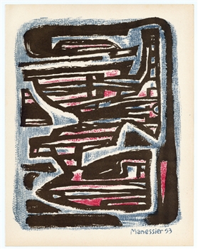 Alfred Manessier original lithograph, 1954 | lithographie