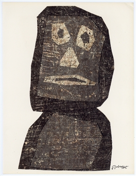 Jean Dubuffet original lithograph, 1958