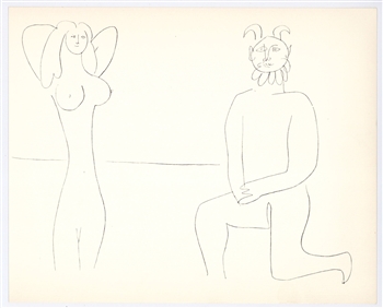 Pablo Picasso Mythological Drawing lithograph, Antibes