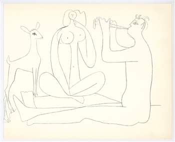 Pablo Picasso Mythological Drawing lithograph, Antibes