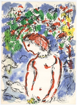 Marc Chagall Jour de printemps original lithograph Derriere