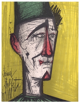 Bernard Buffet original lithograph "Jojo the Clown"