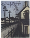 Bernard Buffet original lithograph "La route du village"