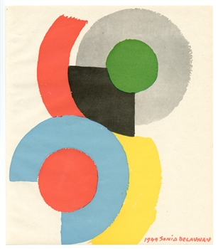 Sonia Delaunay color pochoir 1949