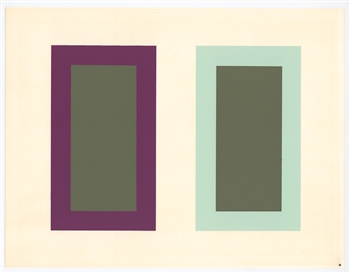 Josef Albers silkscreen | Interaction of Color, 1963