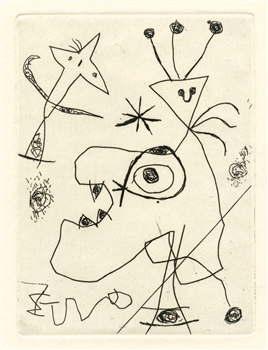 Joan Miro "Man with the Plumed Hat" original etching