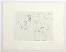 Jack Levine signed original etching