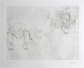 Jack Levine signed original etching