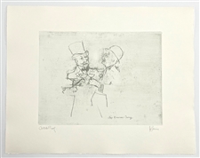 Jack Levine signed original etching