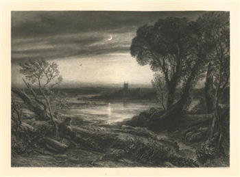 Samuel Palmer "The Curfew" from the Shorter Poems of John Milton