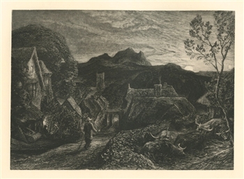 Samuel Palmer "The Bellman" from the Shorter Poems of John Milton