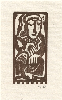 Max Weber original woodcut for Primitives