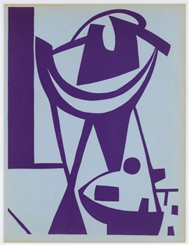 Jean Helion original linocut, 1938
