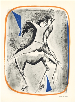 Marino Marini lithograph Cavalier et cheval