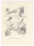 Rudolf Grossmann original lithograph "Der Kunstfreund"