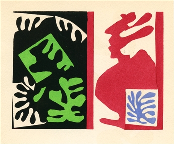 Henri Matisse pochoir "Composition noir et rouge"