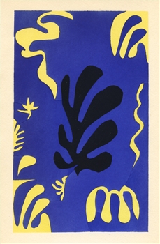 Henri Matisse pochoir "Composition fond bleu"