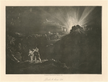 John Martin original mezzotint for Paradise Lost