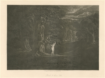 John Martin original mezzotint for Paradise Lost