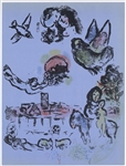 Marc Chagall original lithograph "Nocturne at Vence"