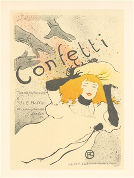 Toulouse-Lautrec lithograph poster Confetti