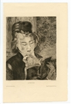Pierre-Auguste Renoir etching "Liseuse"