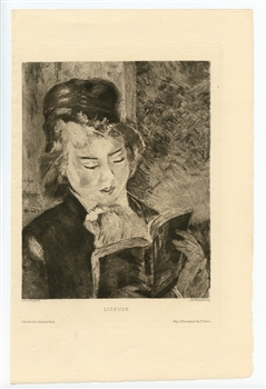 Pierre-Auguste Renoir etching Liseuse