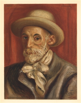Pierre-Auguste Renoir lithograph "Self Portrait"