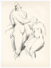 Alexander Archipenko original lithograph "FigÃ¼rliche Komposition"