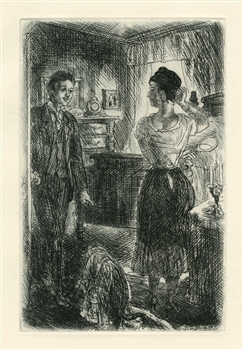 John Sloan original etching Of Human Bondage