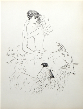 Marcel Vertes etching Eloge Daphnis et Chloe