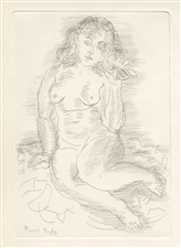 Raoul Dufy original etching "Amphitrite"