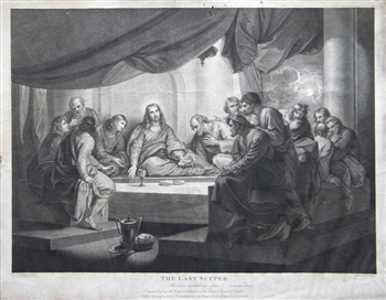 Benjamin West "The Last Supper" engraving